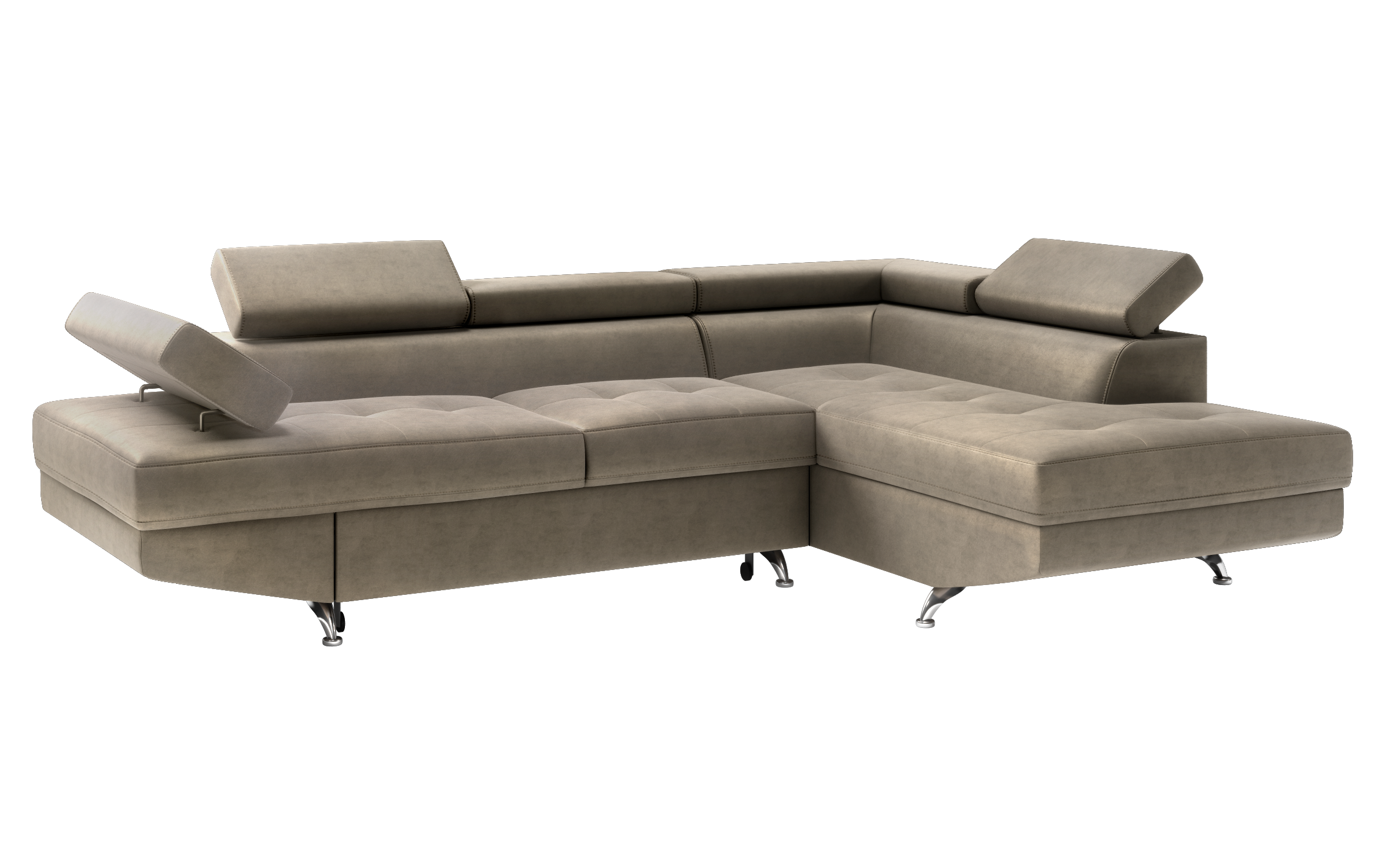 Extendable corner sofa Bark M, dark beige  6